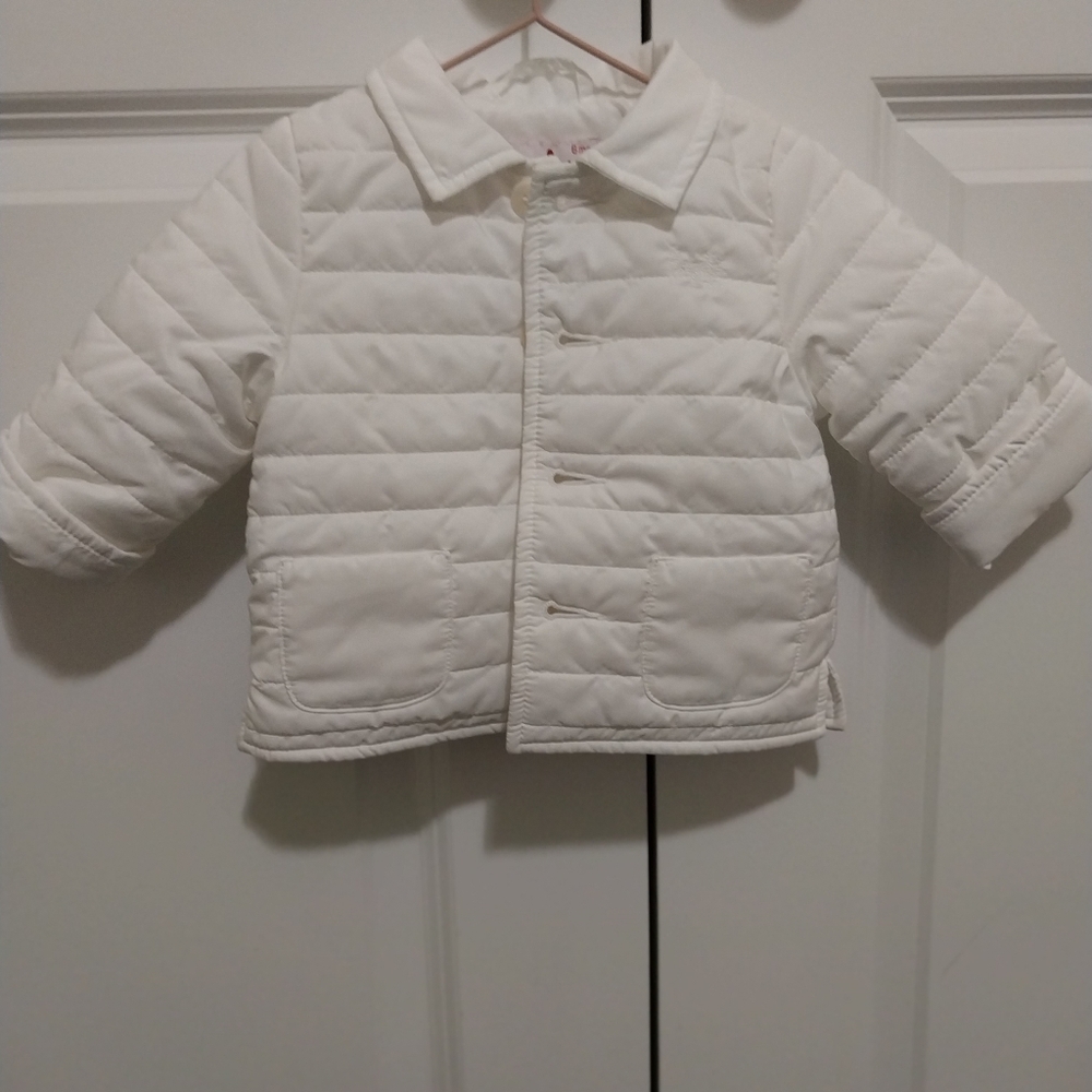 Il Gufo baby white quilted jacket